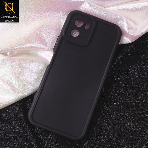 Vivo Y15s Cover - Black - Soft Silicone Case With Round Bumper Matte TPU Shockproof Cover
