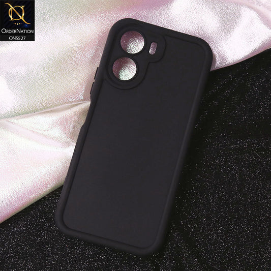 Vivo Y56 Cover - Black - Soft Silicone Case With Round Bumper Matte TPU Shockproof Cover