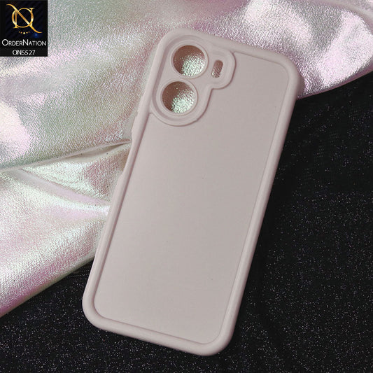Vivo Y56 Cover - Off White -Soft Silicone Case With Round Bumper Matte TPU Shockproof Cover