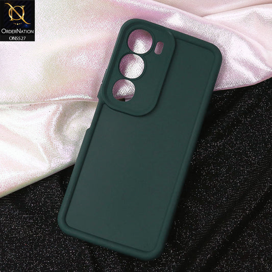 Vivo Y29 5G Cover - Green - Soft Silicone Case With Round Bumper Matte TPU Shockproof Cover