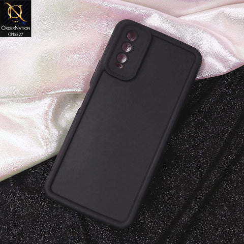 Vivo Y20 Cover - Black - Soft Silicone Case With Round Bumper Matte TPU Shockproof Cover