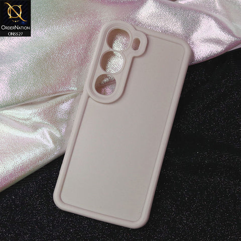 Vivo Y200 (2025) Cover - Off White -Soft Silicone Case With Round Bumper Matte TPU Shockproof Cover