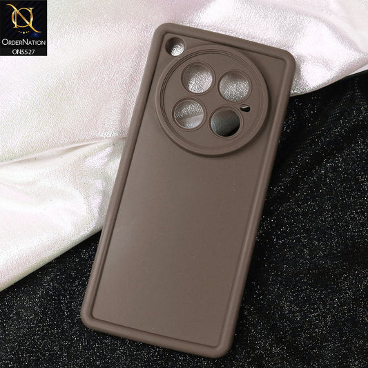 Infinix Zero 40 4G Cover - Brown -Soft Silicone Case With Round Bumper Matte TPU Shockproof Cover