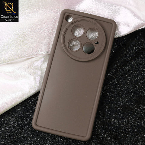Infinix Zero 40 4G Cover - Brown -Soft Silicone Case With Round Bumper Matte TPU Shockproof Cover