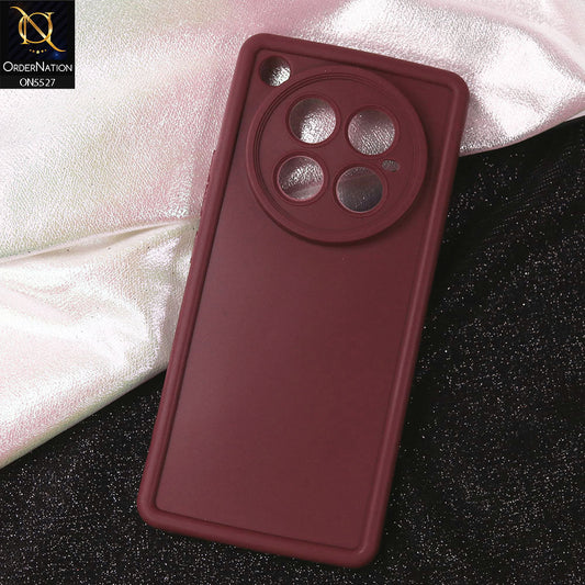 Infinix Zero 40 4G Cover - Maroon - Soft Silicone Case With Round Bumper Matte TPU Shockproof Cover