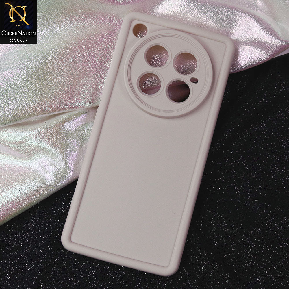 Infinix Zero 40 4G Cover - Off White -Soft Silicone Case With Round Bumper Matte TPU Shockproof Cover