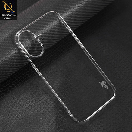 iPhone 16 Cover - Transparent - Blue Shark Pc Shell Protective Back Case