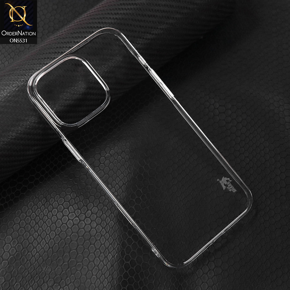 iPhone 16 Pro Max Cover - Transparent - Blue Shark Pc Shell Protective Back Case