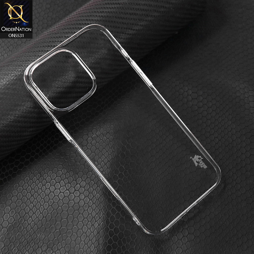 iPhone 16 Pro Cover - Transparent - Blue Shark Pc Shell Protective Back Case