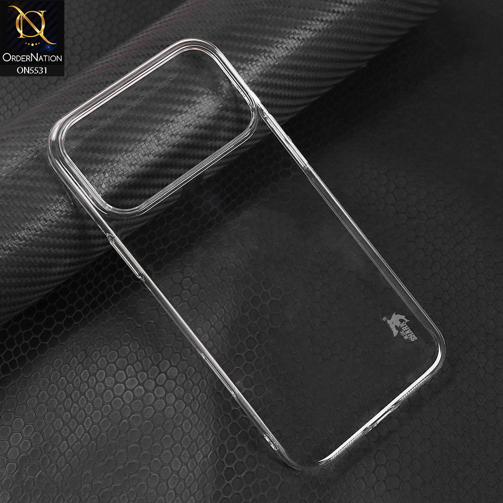 iPhone 17 Pro Max Cover - Transparent - Blue Shark Pc Shell Protective Back Case