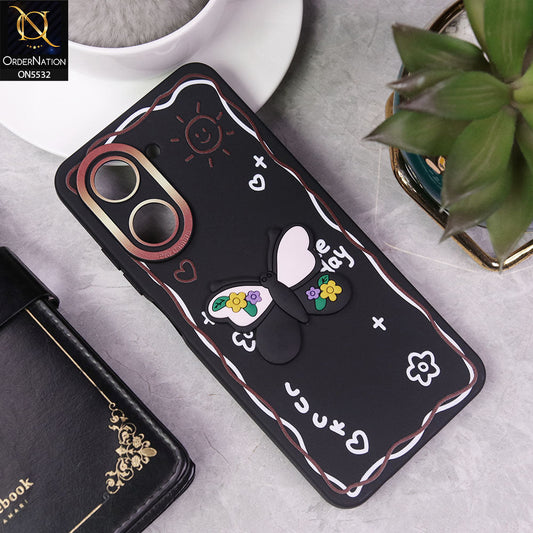 Xiaomi Redmi A5 4G Cover - Black - New Cute 3D Butterfly Luck Soft Case With Camera Protection