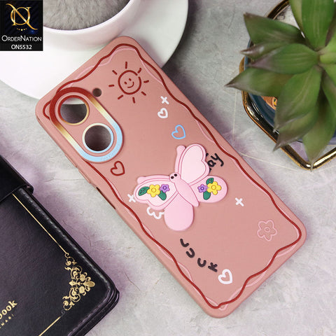 Xiaomi Redmi A5 4G Cover - PInk - New Cute 3D Butterfly Luck Soft Case With Camera Protection