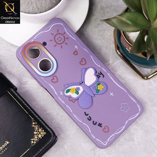 Xiaomi Redmi A5 4G Cover - Purple - New Cute 3D Butterfly Luck Soft Case With Camera Protection