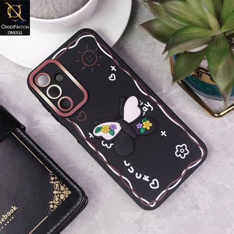Samsung Galaxy A15 5G Cover - Black - New Cute 3D Butterfly Luck Soft Case With Camera Protection