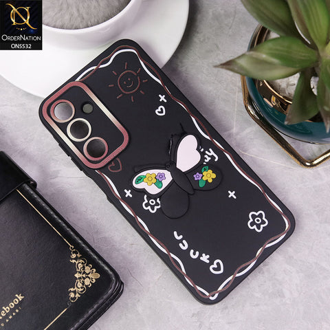 Samsung Galaxy A16 5G Cover - Black - New Cute 3D Butterfly Luck Soft Case With Camera Protection