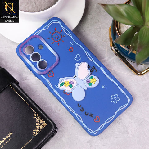 Samsung Galaxy A26 Cover - Blue - New Cute 3D Butterfly Luck Soft Case With Camera Protection