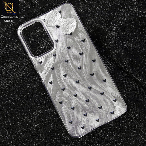 Samsung Galaxy A12 Nacho Cover - Design 2 -  New Shiny Heart And Smily Soft Case With Crystal Bow