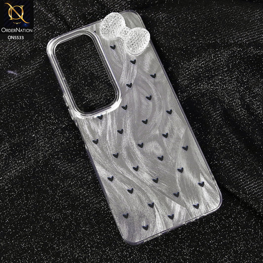 Vivo Y19s Cover - Design 2 -  New Shiny Heart And Smily Soft Case With Crystal Bow
