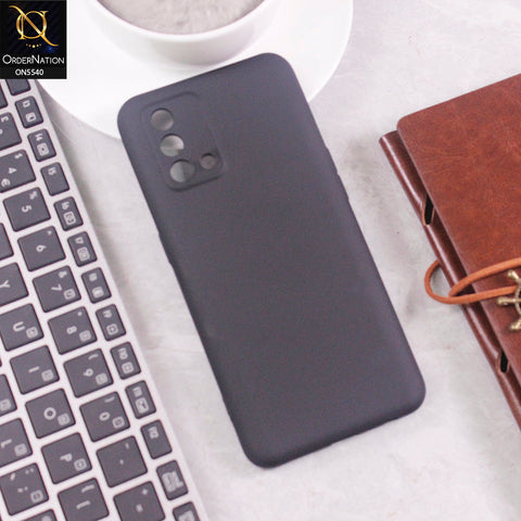 Oppo A95 Cover - Black - New Premium High Quality Matte Sillica Gel Soft Case