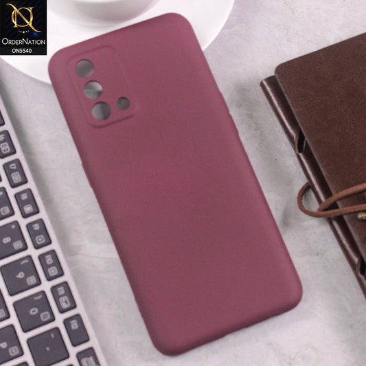 Oppo A95 Cover - Maroon -  New Premium High Quality Matte Sillica Gel Soft Case
