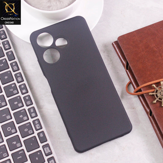 Infinix Hot 30 Cover - Black - New Premium High Quality Matte Sillica Gel Soft Case