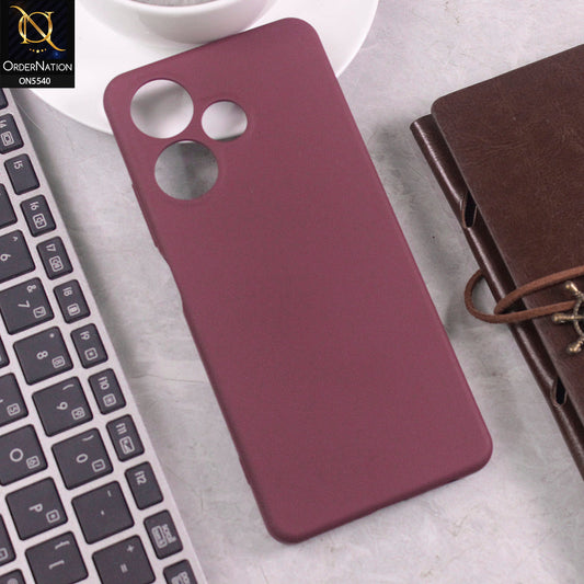 Infinix Hot 30 Cover - Maroon -  New Premium High Quality Matte Sillica Gel Soft Case