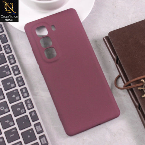 Infinix Hot 50 4G Cover - Maroon -  New Premium High Quality Matte Sillica Gel Soft Case