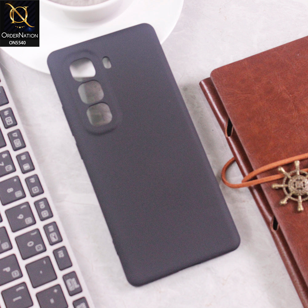 Infinix Hot 50 Pro Plus Cover - Black - New Premium High Quality Matte Sillica Gel Soft Case