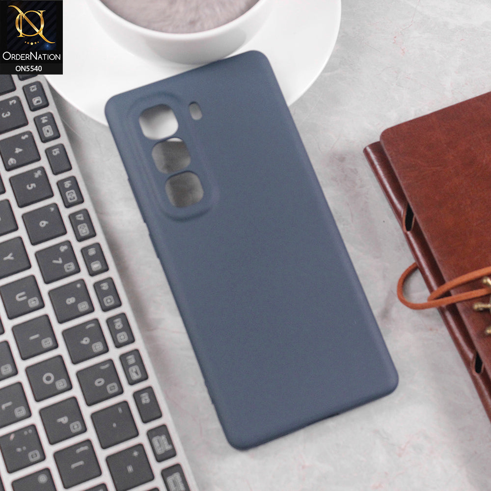 Infinix Hot 50 Pro Plus Cover - Blue - New Premium High Quality Matte Sillica Gel Soft Case