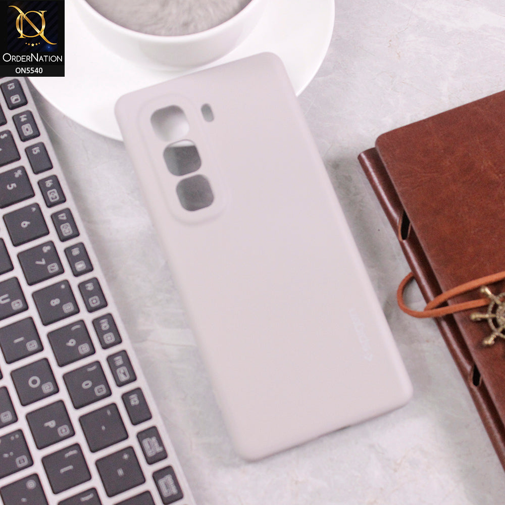 Infinix Hot 50 Pro Plus Cover - Gray -  New Premium High Quality Matte Sillica Gel Soft Case