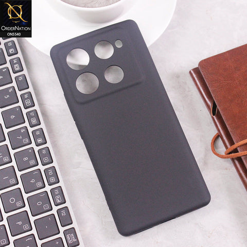 Infinix Note 40 Pro Cover - Black - New Premium High Quality Matte Sillica Gel Soft Case