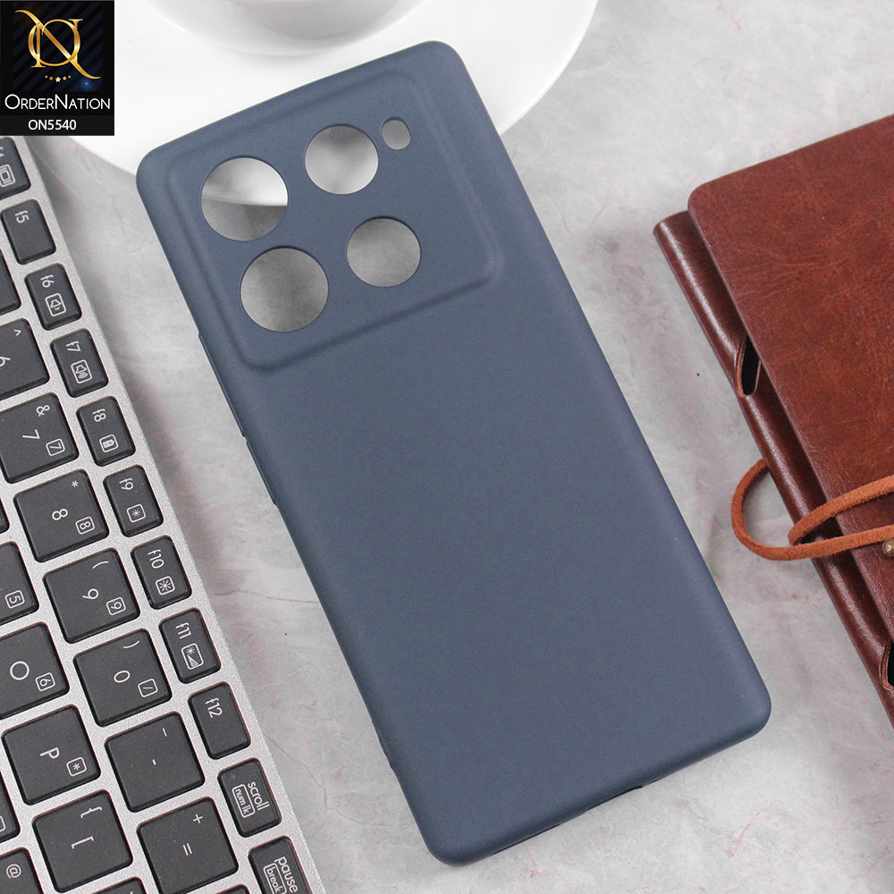 Infinix Note 40 Pro Plus Cover - Blue - New Premium High Quality Matte Sillica Gel Soft Case