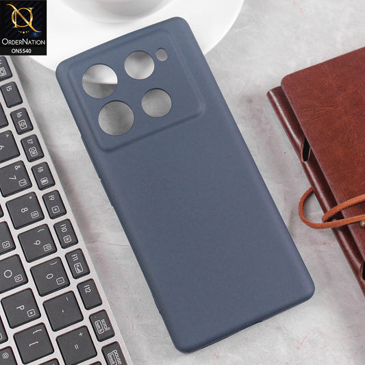 Infinix Note 40 Pro Plus Cover - Blue - New Premium High Quality Matte Sillica Gel Soft Case