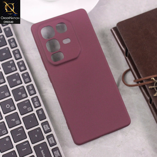 Infinix Note 50 Pro 4G Cover - Maroon -  New Premium High Quality Matte Sillica Gel Soft Case