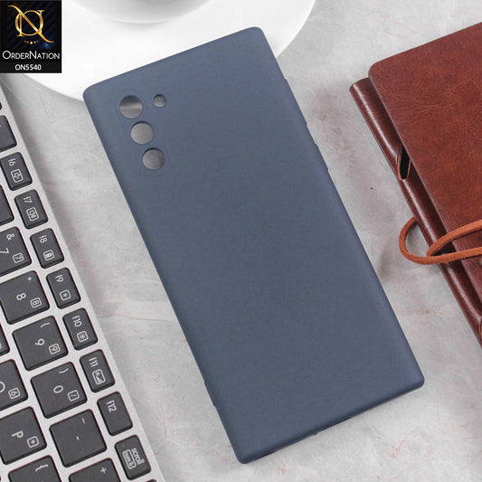 Samsung Galaxy Note 10  Cover - Blue - New Premium High Quality Matte Sillica Gel Soft Case