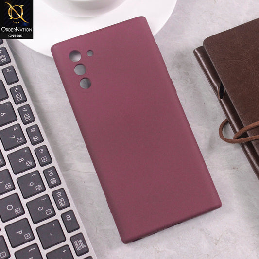Samsung Galaxy Note 10  Cover - Maroon -  New Premium High Quality Matte Sillica Gel Soft Case