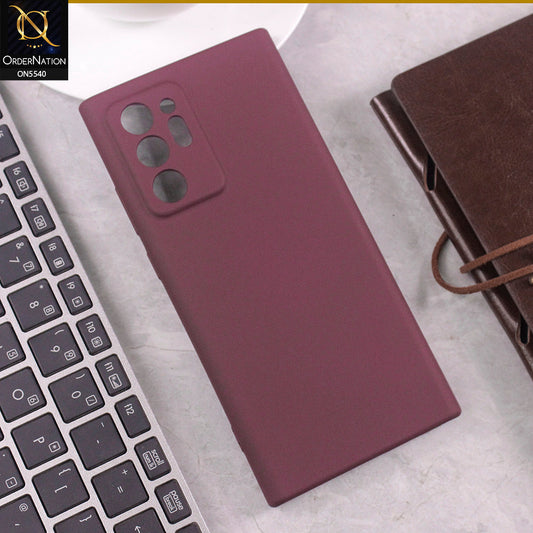 Samsung Galaxy Note 20 Ultra Cover - Maroon -  New Premium High Quality Matte Sillica Gel Soft Case