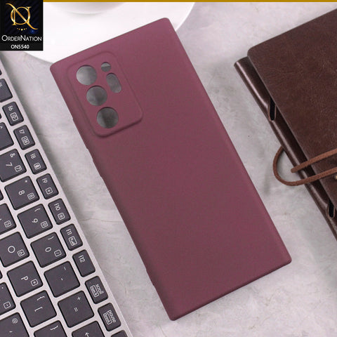 Samsung Galaxy Note 20 Ultra Cover - Maroon -  New Premium High Quality Matte Sillica Gel Soft Case