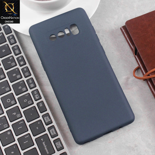 Samsung Galaxy Note 8 Cover - Blue - New Premium High Quality Matte Sillica Gel Soft Case