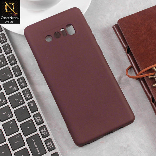 Samsung Galaxy Note 8 Cover - Maroon -  New Premium High Quality Matte Sillica Gel Soft Case