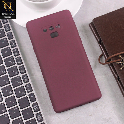 Samsung Galaxy Note 9 Cover - Maroon -  New Premium High Quality Matte Sillica Gel Soft Case