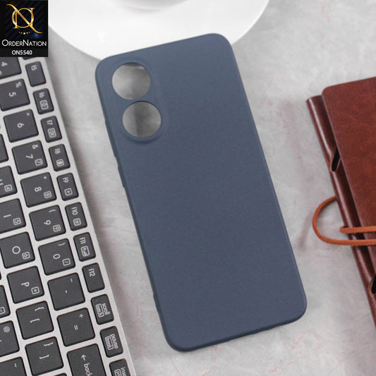 Oppo A78 4G Cover - Blue - New Premium High Quality Matte Sillica Gel Soft Case