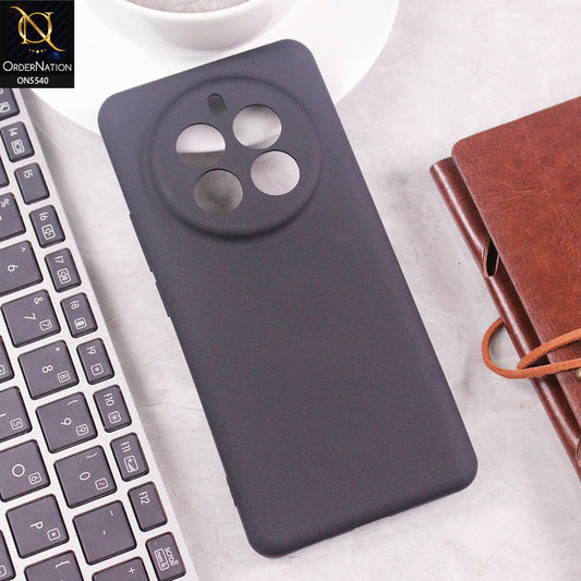 Realme 12 Pro Cover - Black - New Premium High Quality Matte Sillica Gel Soft Case
