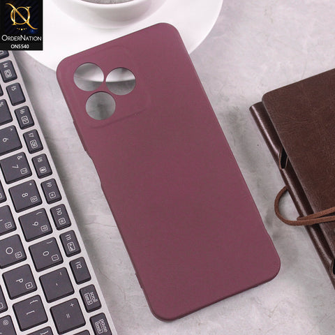 Realme C63 Cover - Maroon -  New Premium High Quality Matte Sillica Gel Soft Case