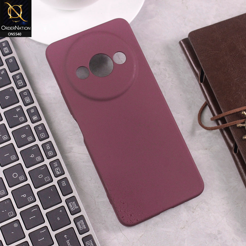 Xiaomi Poco C61 Cover - Maroon -  New Premium High Quality Matte Sillica Gel Soft Case