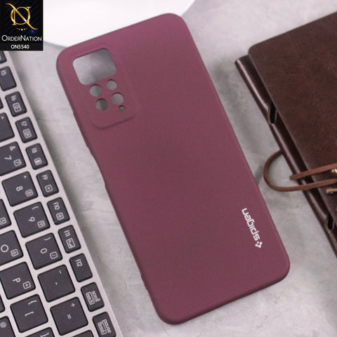 Xiaomi Redmi Note 11E Pro Cover - Maroon -  New Premium High Quality Matte Sillica Gel Soft Case