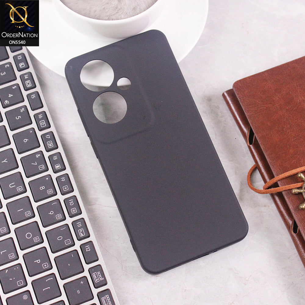 Oppo F25 Pro Cover - Black - New Premium High Quality Matte Sillica Gel Soft Case