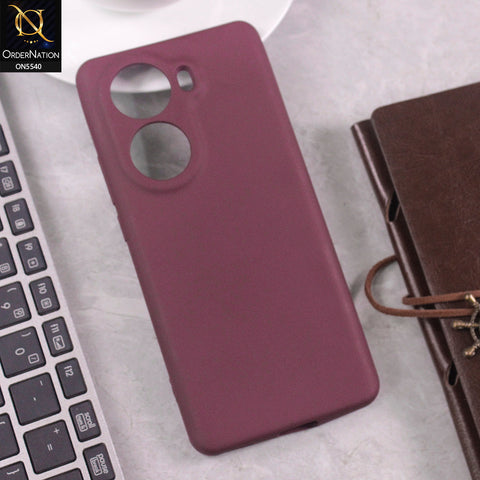 Oppo F25 Pro Cover - Maroon -  New Premium High Quality Matte Sillica Gel Soft Case