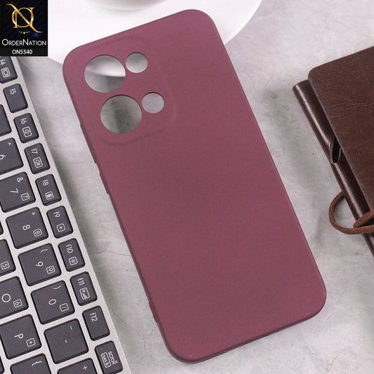 Oppo Reno 13 Cover - Maroon -  New Premium High Quality Matte Sillica Gel Soft Case