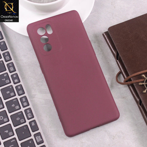 Oppo Reno 6 Pro 5G Cover - Maroon -  New Premium High Quality Matte Sillica Gel Soft Case